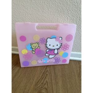 VTG Hello Kitty Plastic‎ Briefcase 2001 Sanrio Co Great Condition!